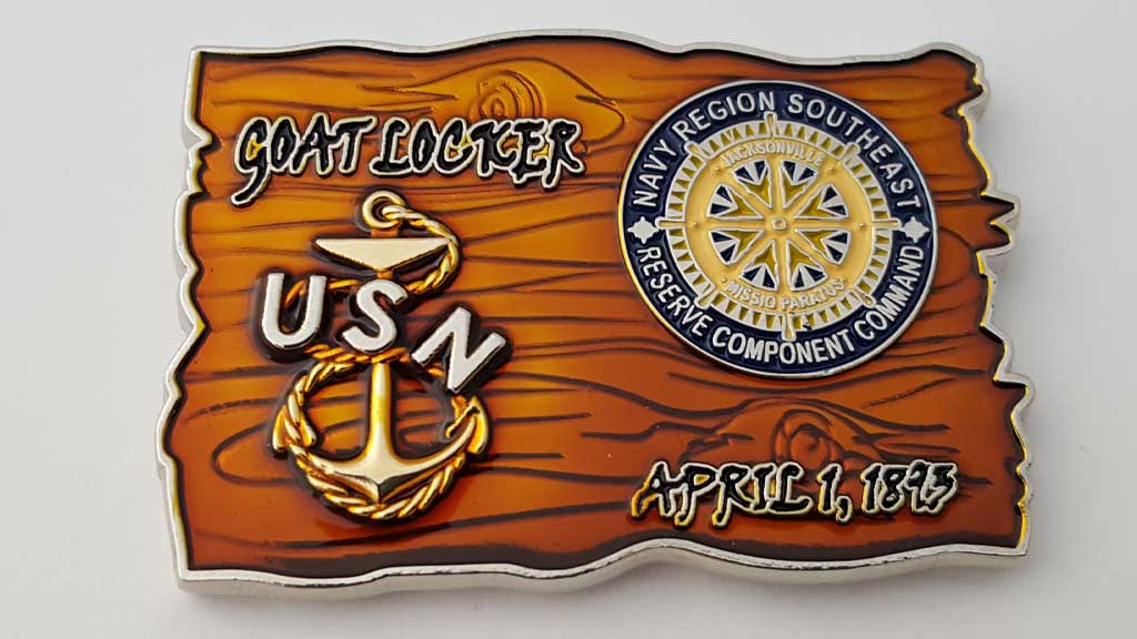 deck plate challenge coin Front