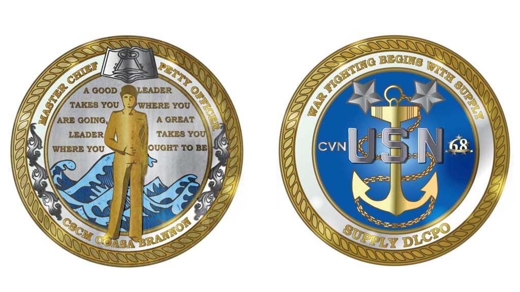 Master Chief Petty Officer Challenge Coin Artwork