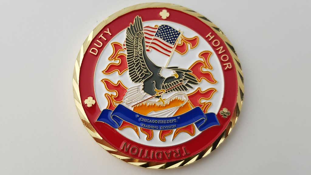Chicago Fire Department Challenge Coin Front