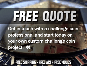 Link image to a free quote for our amazing Challenge Coins
