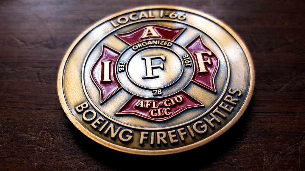Fire Department Challenge Coins Back