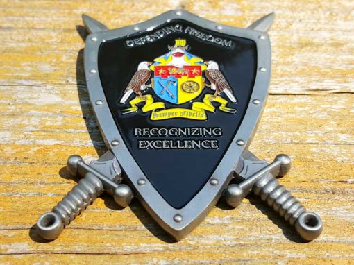 Military Challenge Coins Sword Cutout