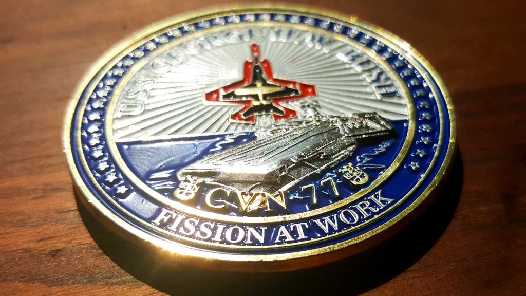 USS George bush Challenge Coin image of the final challenge coin