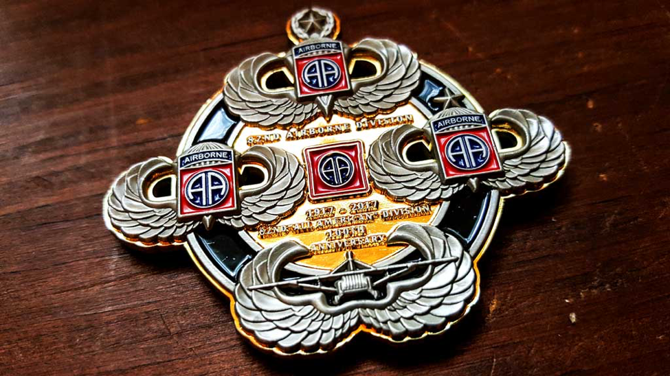 US Army airborne military challenge coin