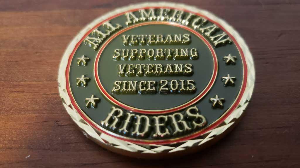 american riders challenge coin front