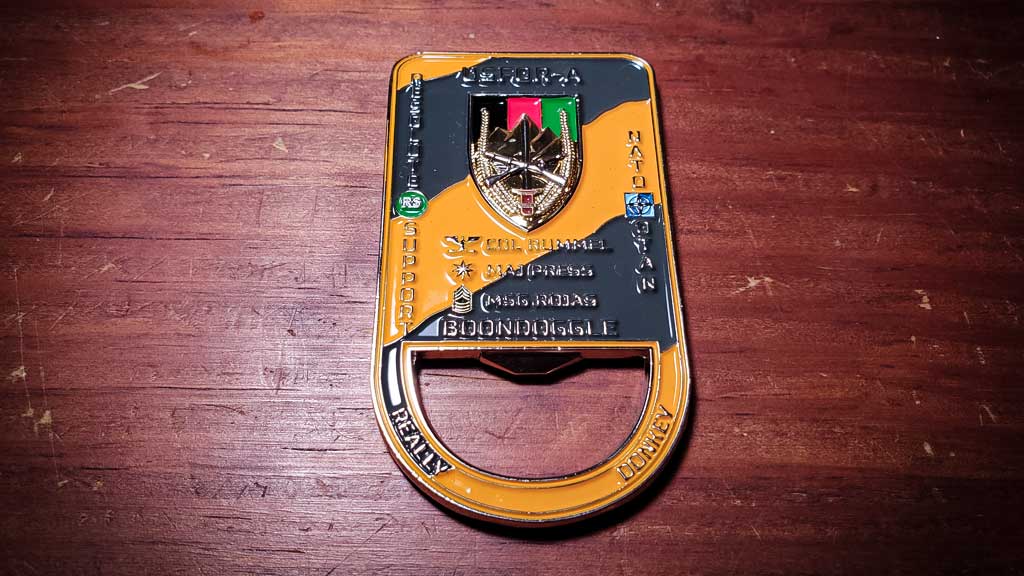 Operation Freedom Army Challenge Coin back