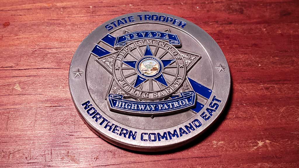 State trooper challenge coin front