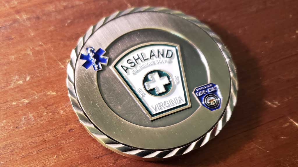 ashland EMS Challenge Coin Front