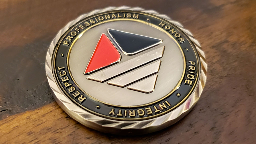 armed forces challenge coin front