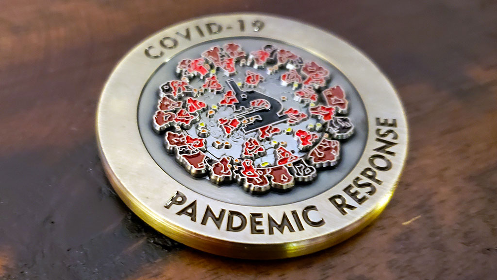 pandemic challenge coin front