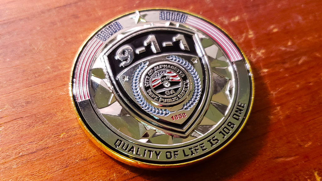 public safety challenge coin front