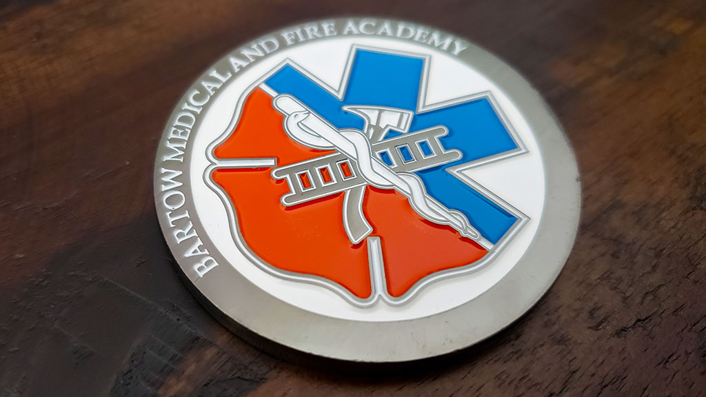 bartow academy challenge coin front