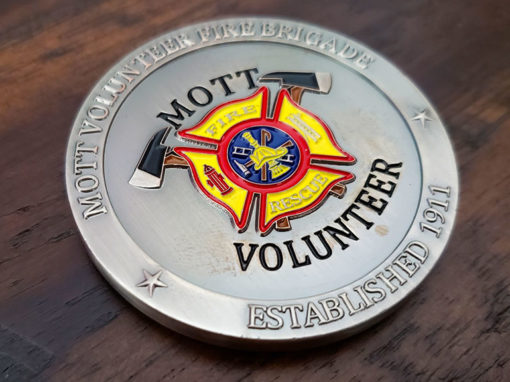 Mott Volunteer Firefighter Coin
