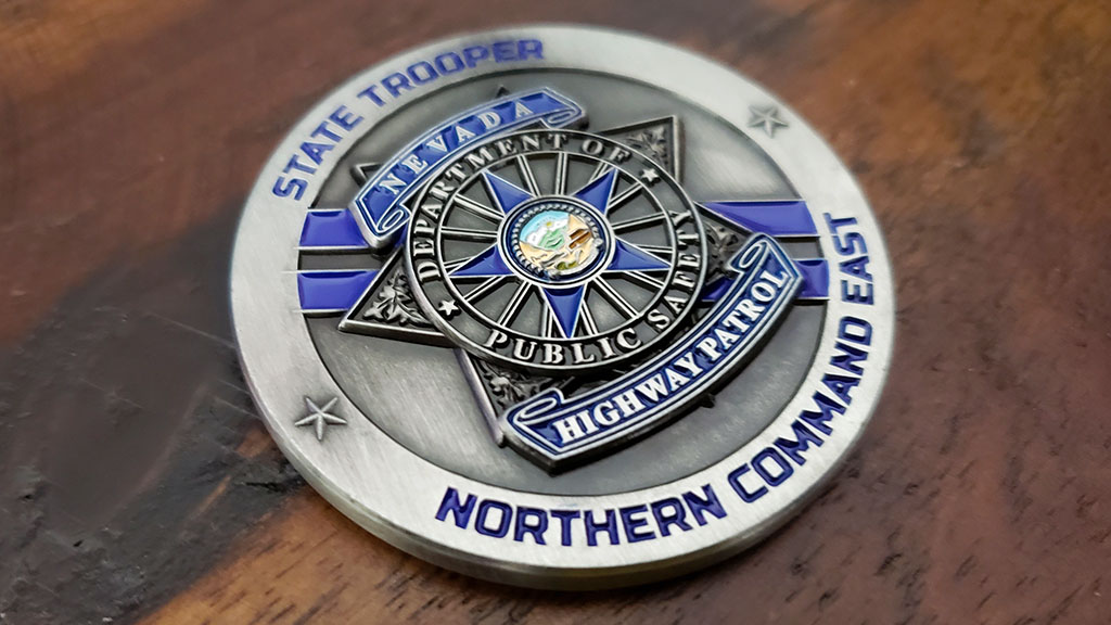 nevada highway patrol coin front