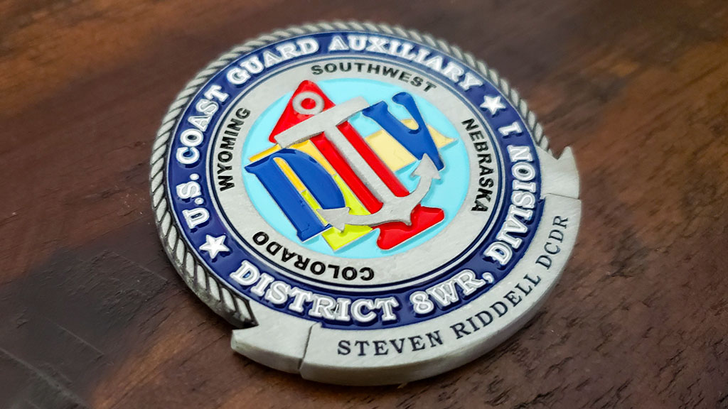 us coast guard auxilliary coin front