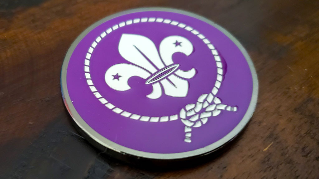 world scout challenge coin front