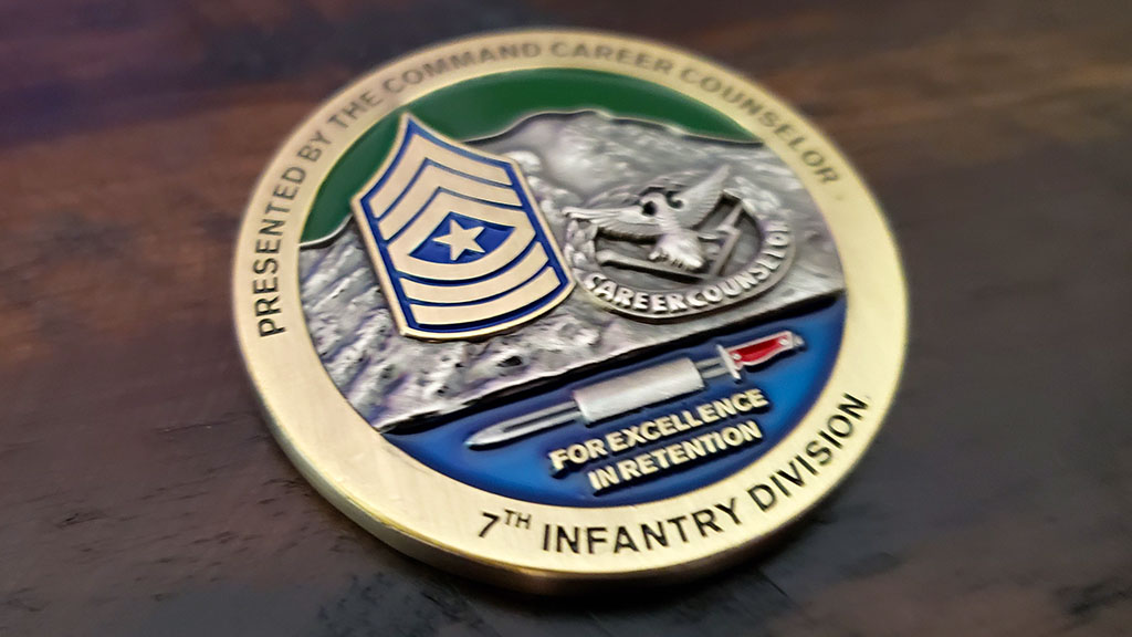 7th infantry division coin front