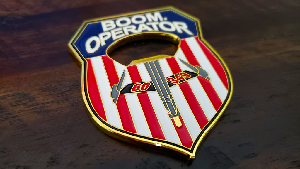 boom operator challenge coin back