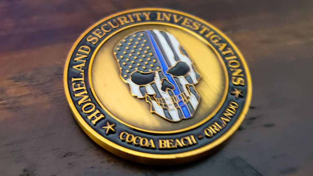 homeland security investigations coin front