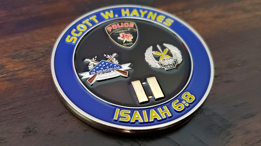 lewisville police challenge coin back