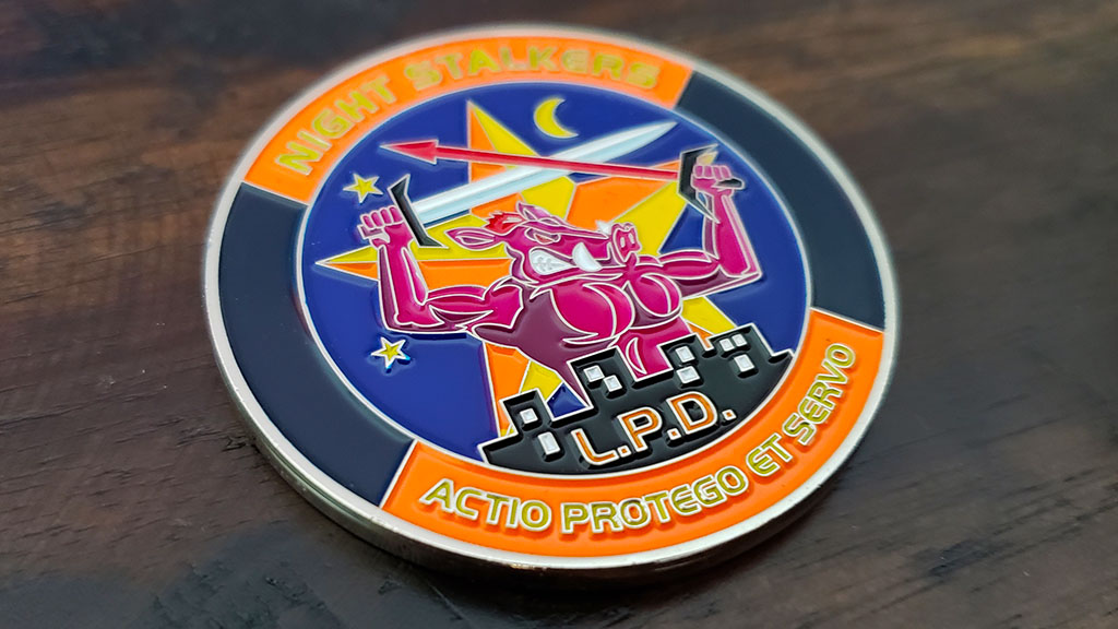 lewisville police challenge coin front