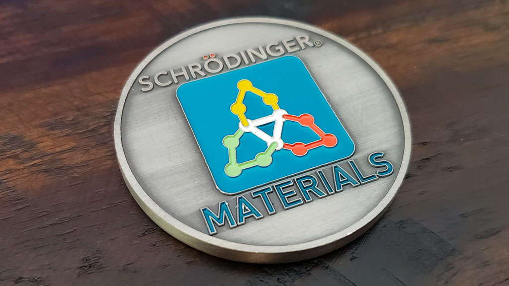 schrodinger materials challenge coin front