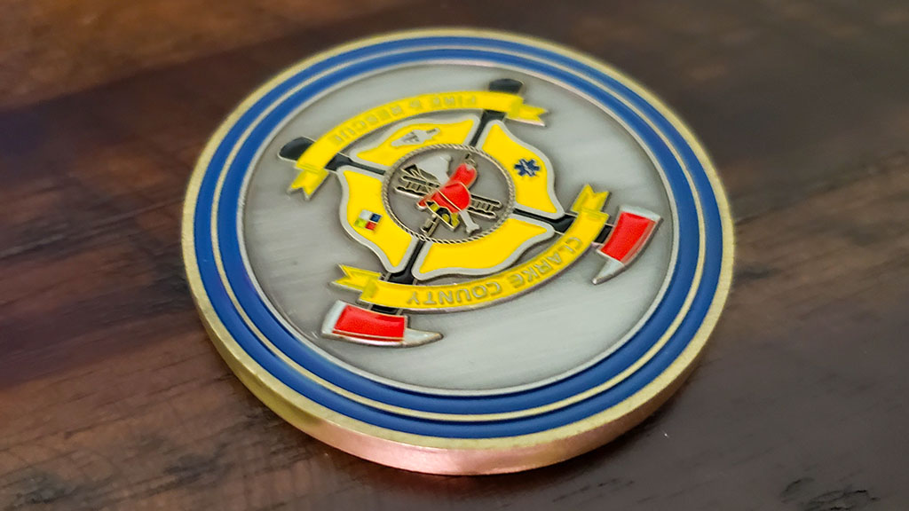 shubuta fire and rescue coin front
