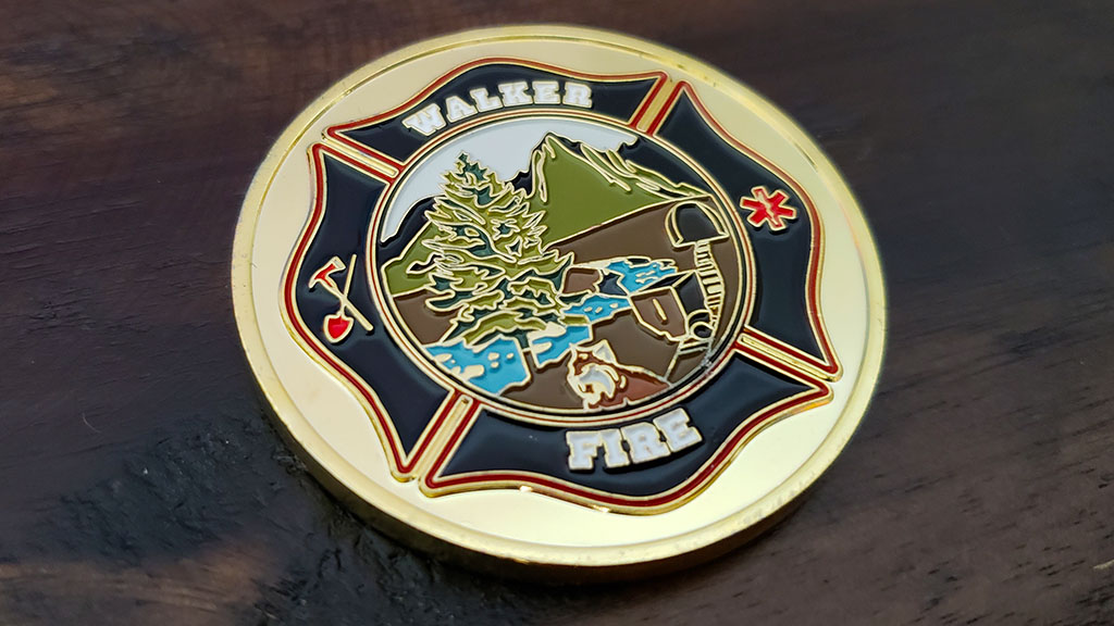 walker fire challenge coin front