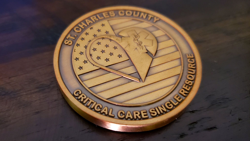 critical care resource coin front