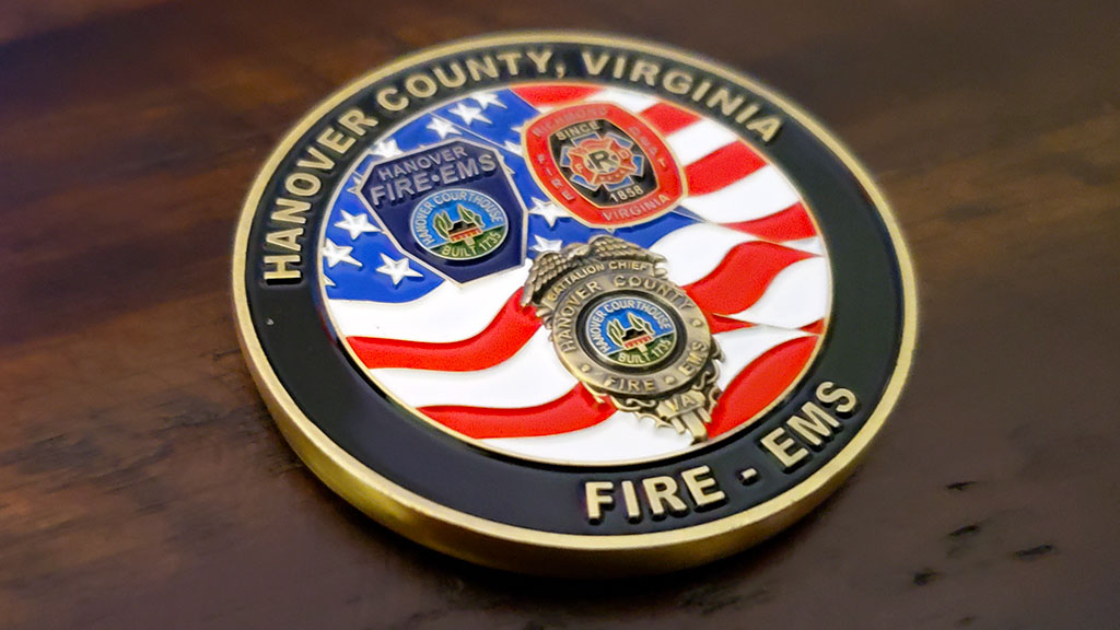 hanover county fire ems coin front