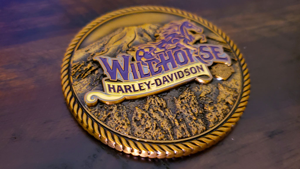 wildhorse harley-davidson coin front