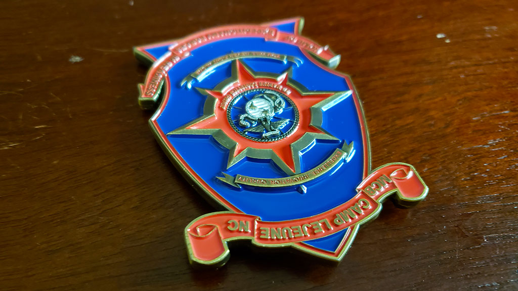 camp lejeune challenge coin front