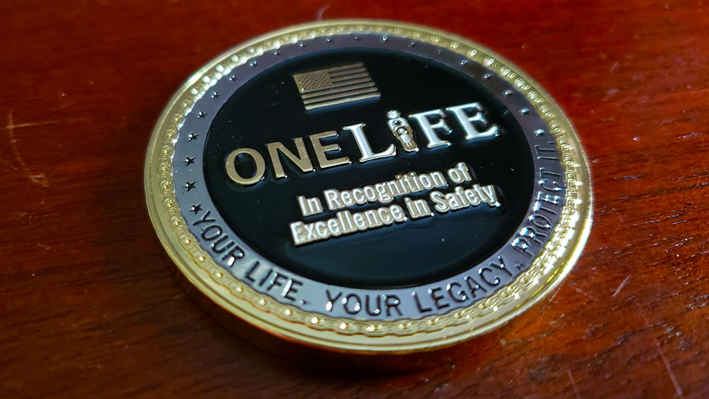 choate onelife challenge coin front