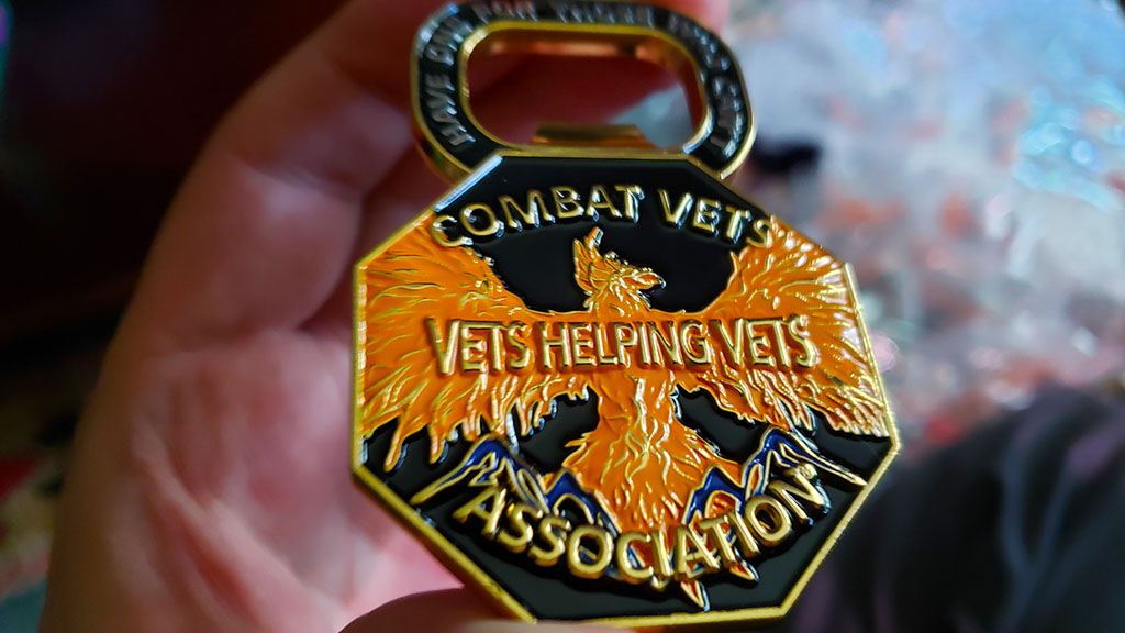 combat vets association coin back
