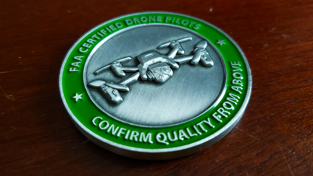 drone pilots challenge coin front