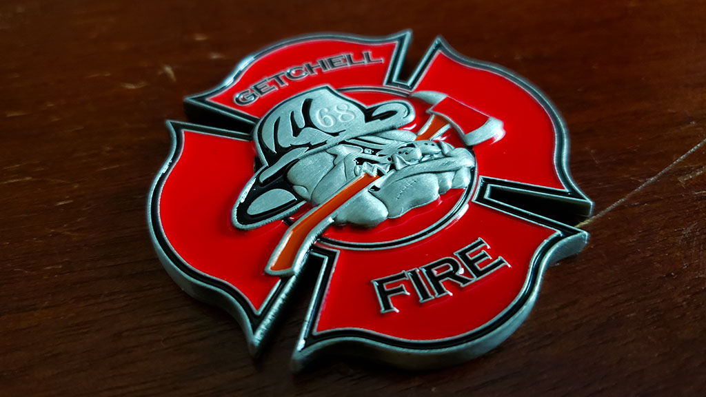getchell fire challenge coin front