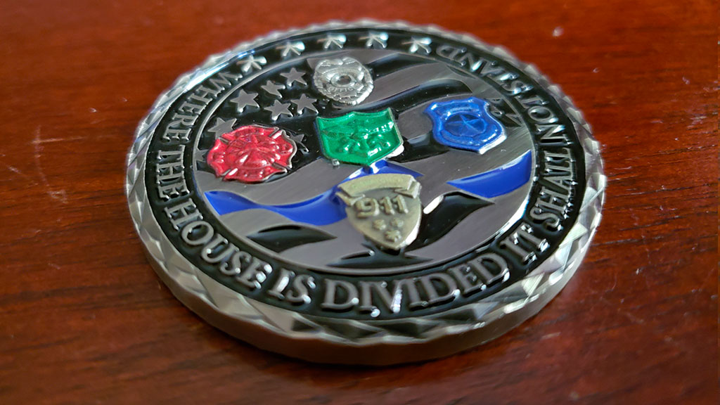 law enforcement today coin back