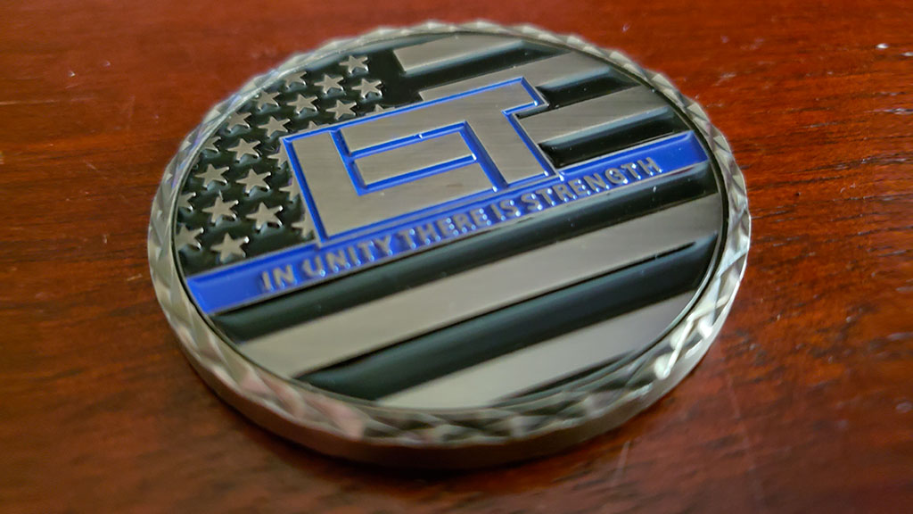 law enforcement today coin front