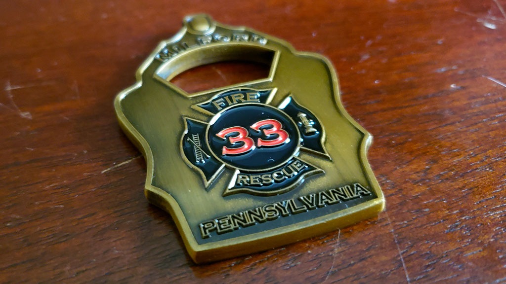 milford fire department coin front