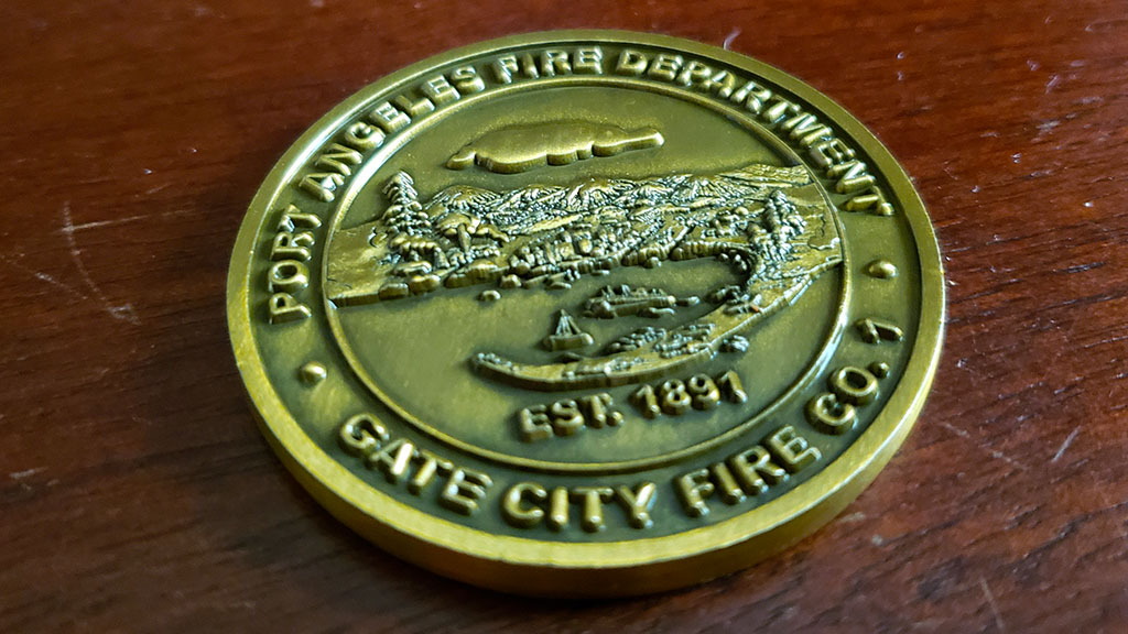 port angeles fire department coin front