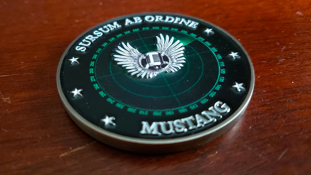 us navy mustang coin front