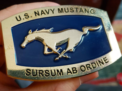 US Navy Mustang Custom Buckle
