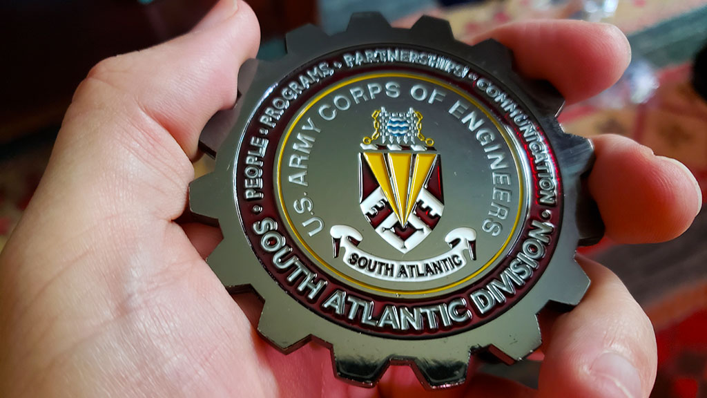 usace south atlantic division coin front