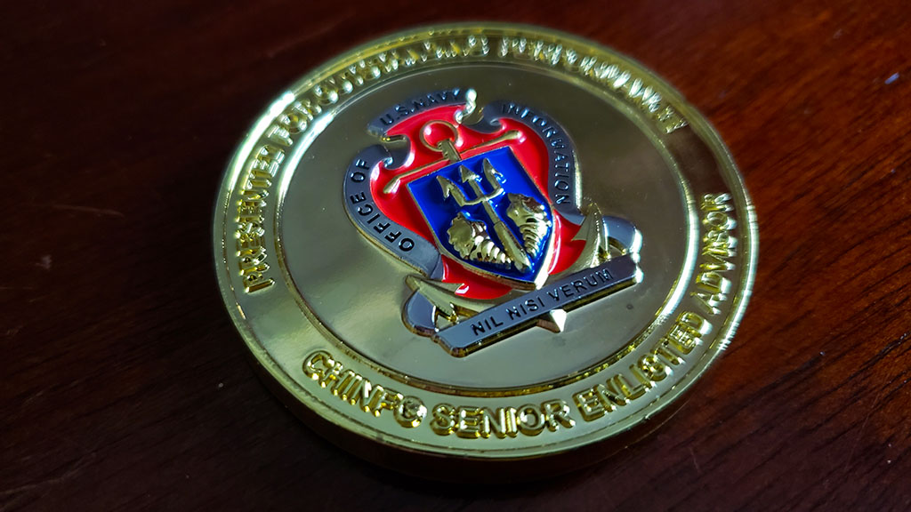 usn office of information coin front