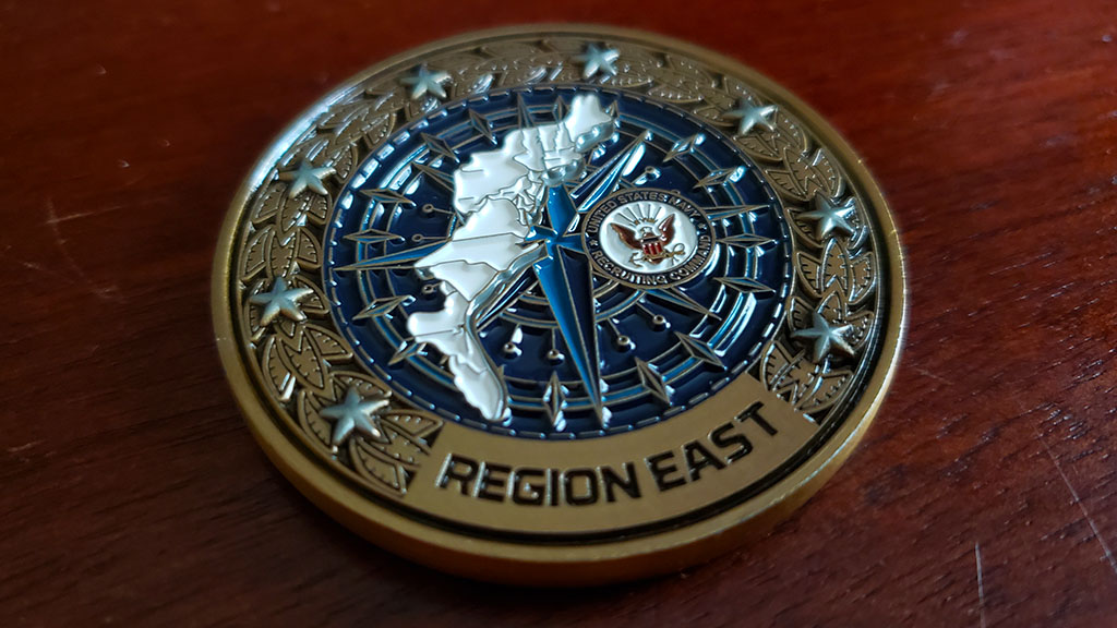 usn recruiting command coin front