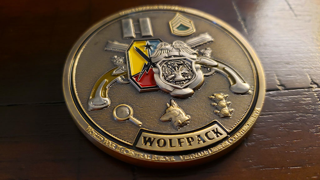 209th military police detachment coin front