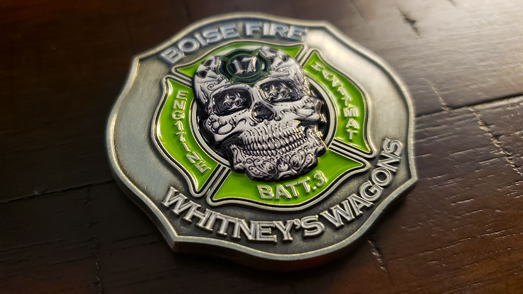 boise fire whitneys wagons coin front