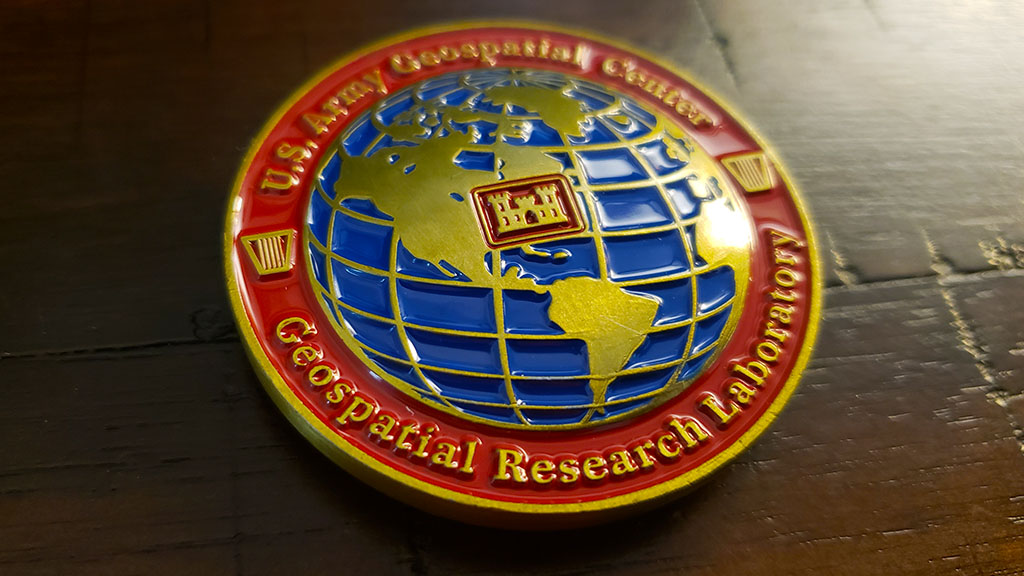 geospatial research laboratory coin front