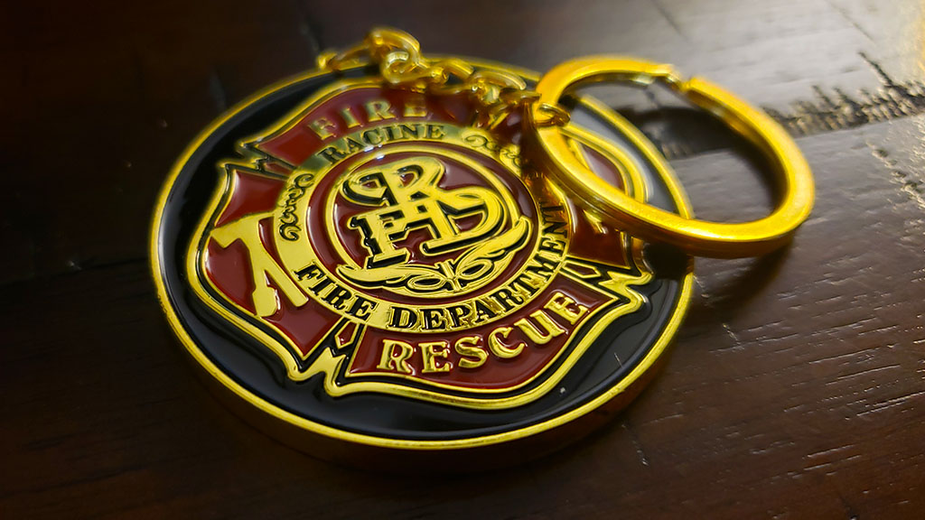 racine fire department coin front
