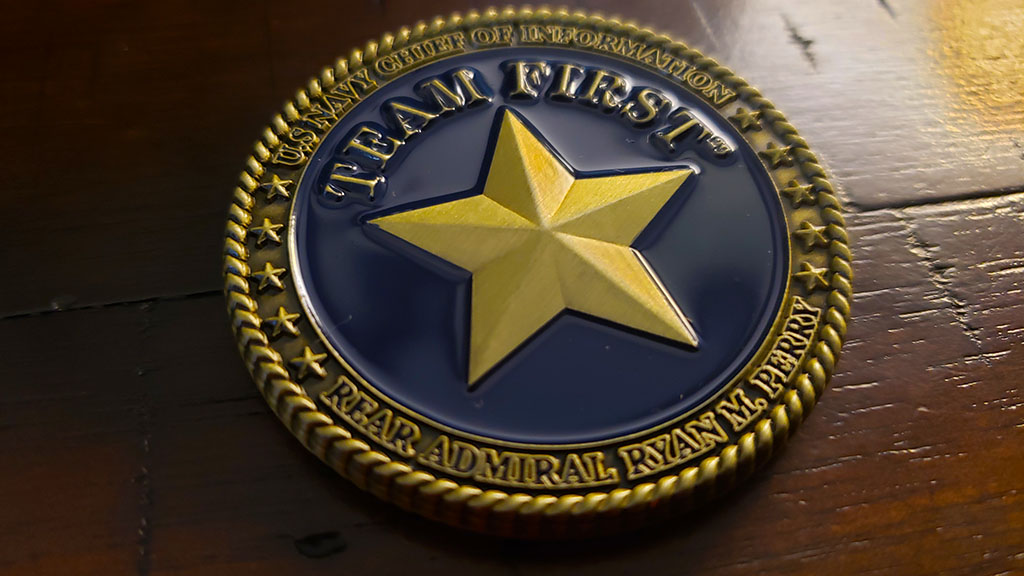 rear admiral challenge coin front